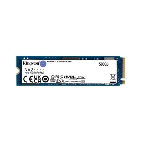 KINGSTON TECHNOLOGY Hårddisk - SSD NV2 - 500GB intern - M.2 2280 PCIe 4.0 NVMe - Blå