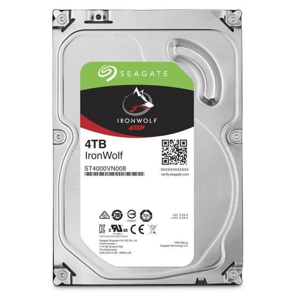 SEAGATE - Intern hårddisk - NAS IronWolf - 4TB - 3,5" - 5400 rpm (ST4000VN006)
