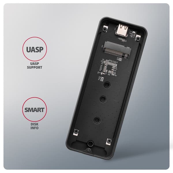 Ulkoinen kotelo Axagon EEM2-20G M.2 NVMe -asemille / USB-C 3.2:lle