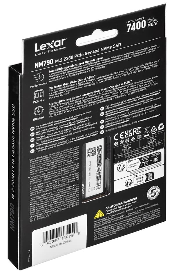 Lexar NM790 M.2 2TB PCI Express 4.0 SLC NVMe