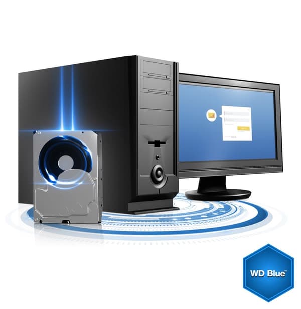 Western Digital Blue intern harddisk 1 TB 7200 RPM 64 MB 3,5" Serial ATA III