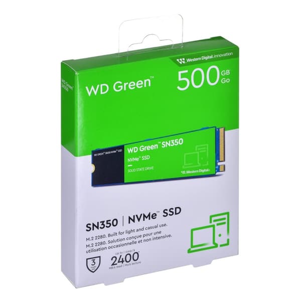 Western Digital Green SN350 500 Gt:n M.2 PCI Express 3.0 NVMe -kovalevy