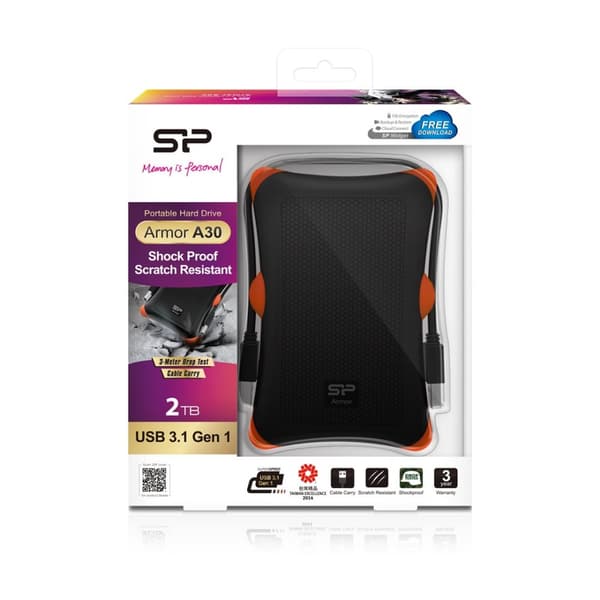 Extern hårddisk Silicon Power Armor A30 2000 GB Svart