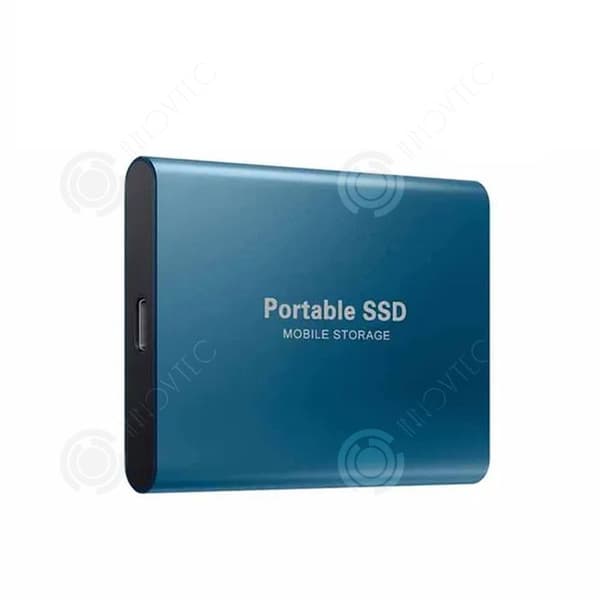 INN® Extern hårddisk 1TB USB 3.1 5,8x7,5cm Type-C Ultratunn Solid State High Speed Transfer Mobile Solid State Drive Blå