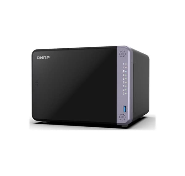 QNAP, kostnadseffektiv 6-fack 10GbE NAS, TS-632X-4G Svart