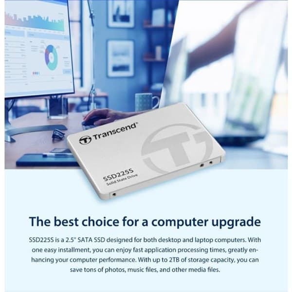 TRANSCEND SSD225S 500 GB intern hårddisk - SATA III 6,35 cm (2,5)