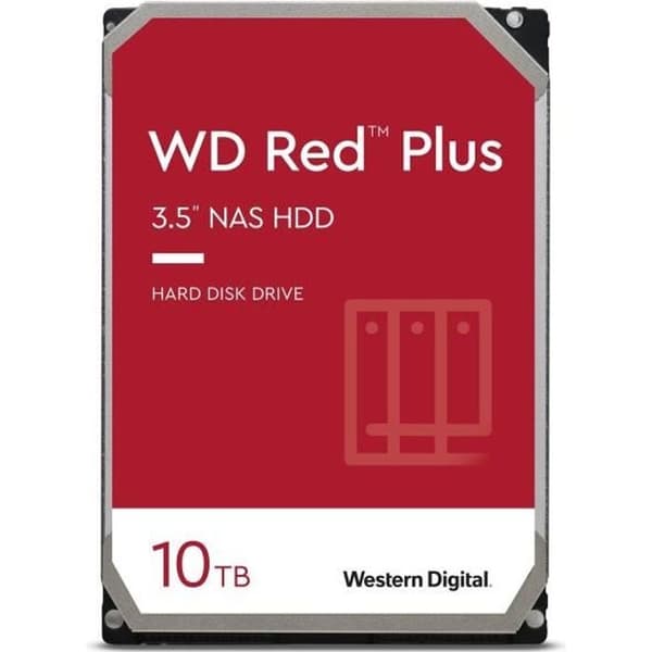 WD Red™ Plus - NAS intern hårddisk - 10TB - 7200 rpm - 3,5" (WD101EFBX)