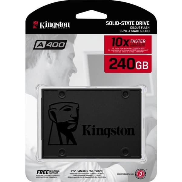 KINGSTON - Intern Solid State Drive - A400 - 240GB - 2,5" (SA400S37/240G)