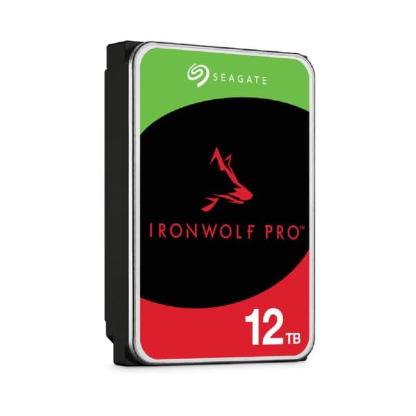 eagate IronWolf Pro, 12TB, NAS HDD – CMR, 3,5”, SATA 6Gbps, 7200RPM, 256MB Cache (ST12000NT001)