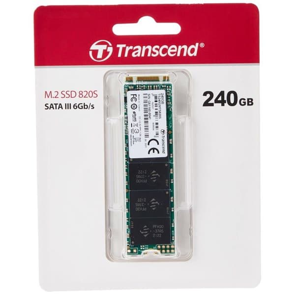 Transcend MTS820 Solid State Drive - 240 GB - M.2 - Serial ATA III - Snabb prestanda