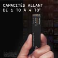 Miniatyrbild 5 av 6: WD_BLACK SN850X NVMe SSD WDS100T2X0E - SSD - 1 TB - intern - M.2 2280 - PCIe 4.0 x4 (NVMe)