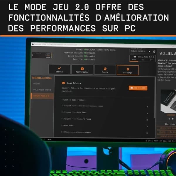 WD_BLACK SN850X NVMe SSD WDS100T2X0E - SSD - 1 TB - intern - M.2 2280 - PCIe 4.0 x4 (NVMe)