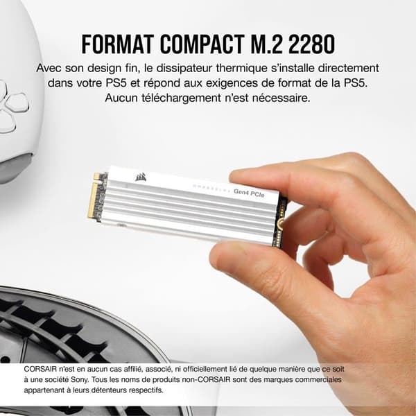 CORSAIR MP600 PRO LPX 1TB M.2 NVME PCIE X4 GEN4 SSD - OPTIMERAD FÖR P