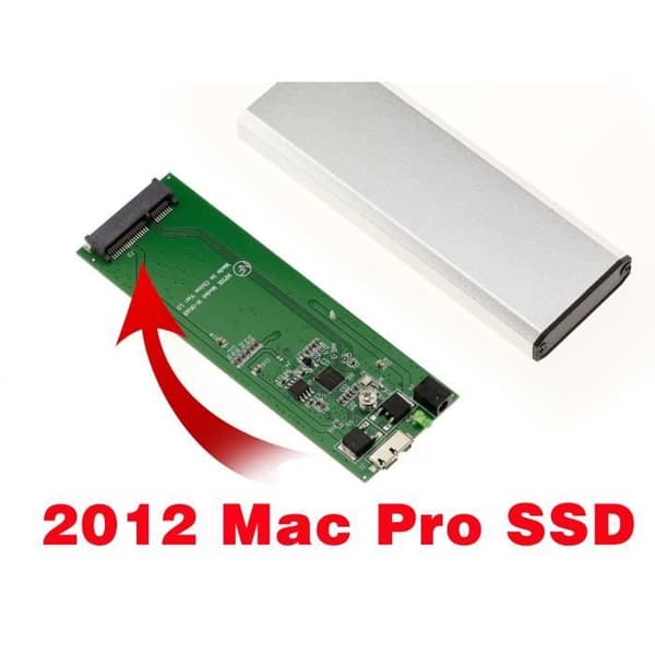 Aluminium USB 3.0 fodral för MACBOOK PRO SSD ÅR 2012 SSD 8+18 PIN