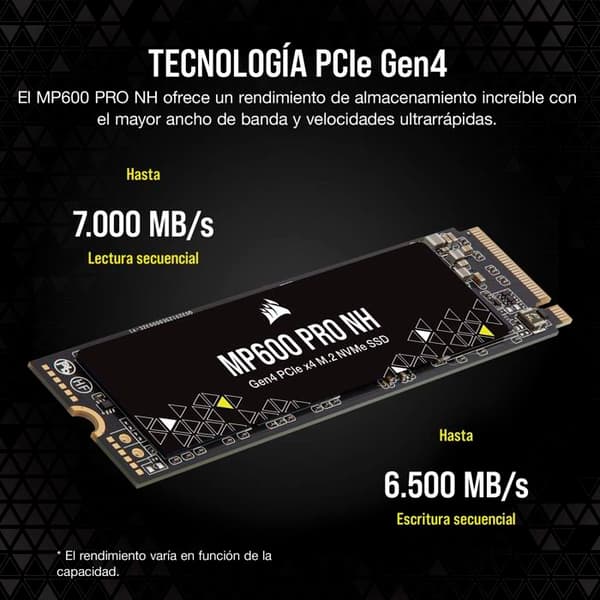 SSD - Corsair - MP600 Pro NH - 2 TB - M.2 - PCIe Gen4 x4