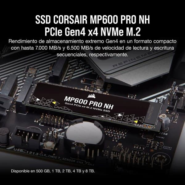 SSD - Corsair - MP600 Pro NH - 2 TB - M.2 - PCIe Gen4 x4