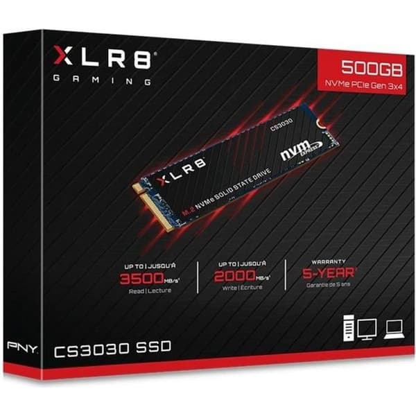 PNY - Intern SSD - CS3030 - 500 GB - M.2 NVMe (M280CS3030-500-RB)