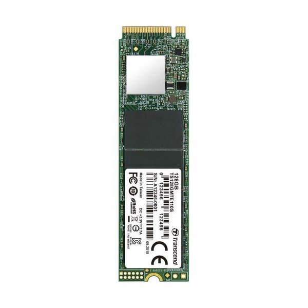 TRANSCEND 128GB M.2 2280 PCIe Gen3x4 3D TLC intern hårddisk