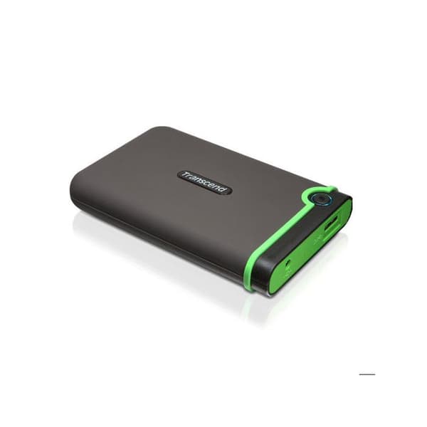 TRANSCEND StoreJet 25M3 extern hårddisk - 1 TB - 2,5" - USB 3.1 Gen 1 - AES 256 bitar - järngrå