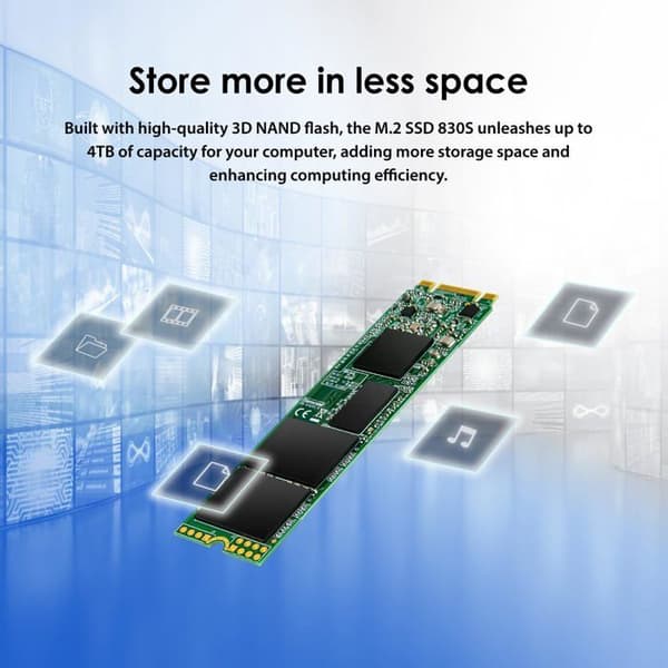 TRANSCEND MTS830S SSD-hårddisk - 256 GB - M.2 2280 - SATA 6 Gb/s