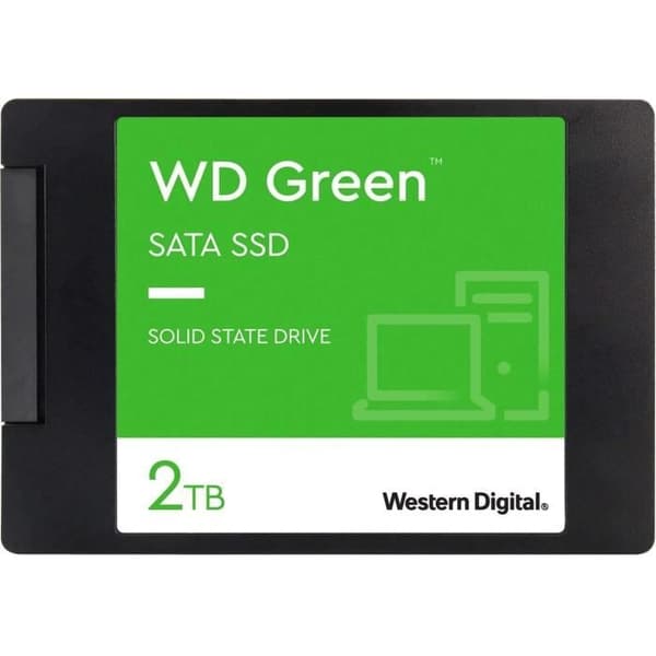 WESTERN DIGITAL SATA SSD-hårddisk - 2TB intern - 2,5" format - Grön