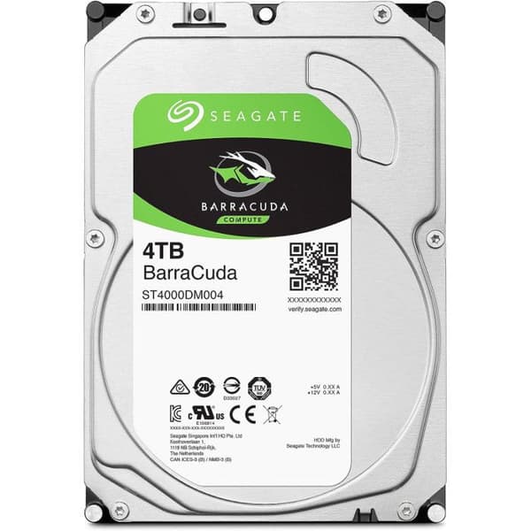 Exos 7E10 4TB 512E/4kn SATA Svart