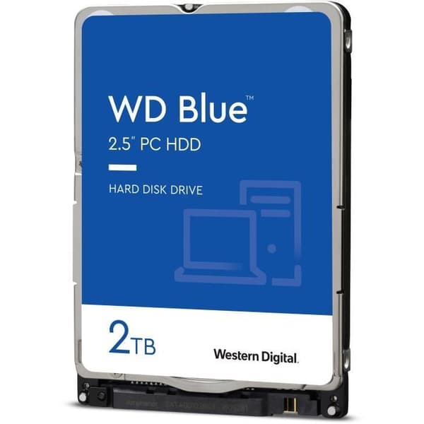 WD Blue™ - Intern hårddisk - 2TB - 5400 rpm - 2,5" (WD20SPZX)