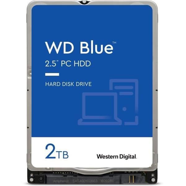 WD Blue™ - Intern hårddisk - 2TB - 5400 rpm - 2,5" (WD20SPZX)