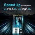 Miniatyrbild 2 av 5: Intern SSD - Silicon Power - P34A60 1To - NVMe PCIe Gen3x4 M.2 Läsning Skrivning 2200 1600 Mo/s