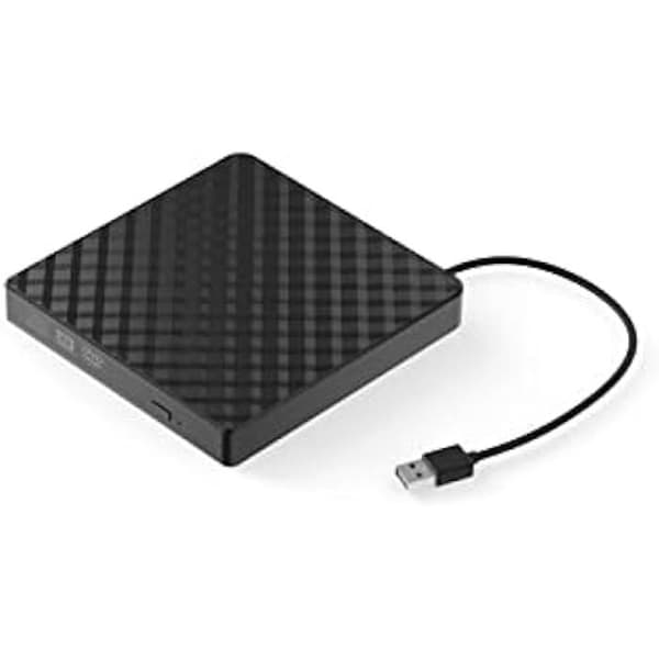Bärbar DVD-spelare - KRUX - UNIDAD - USB 2.0 - CD/DVD-kompatibel - Färg Svart