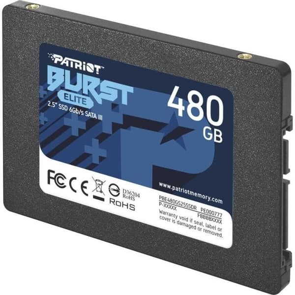 Patriot Bowst Elite 480 GB 2.5 SATA III Solid State Drive (PBE480GS25SSDR)