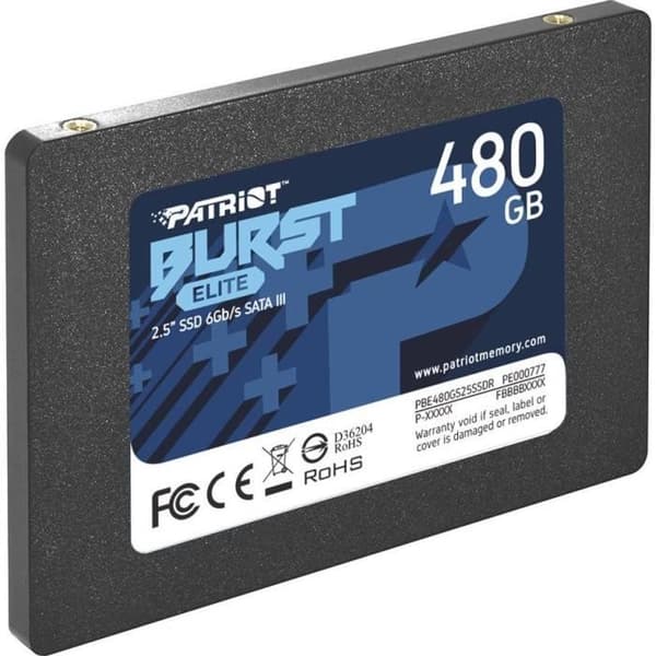 Patriot Bowst Elite 480 GB 2.5 SATA III Solid State Drive (PBE480GS25SSDR)