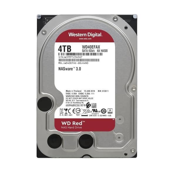 WD Red™ - NAS intern hårddisk - 4TB - 5400 rpm - 3,5" (WD40EFAX)