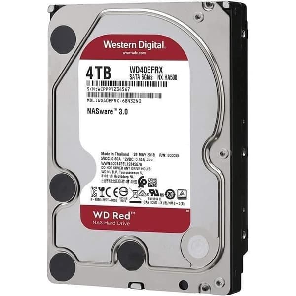 WD Red™ - NAS intern hårddisk - 4TB - 5400 rpm - 3,5" (WD40EFAX)