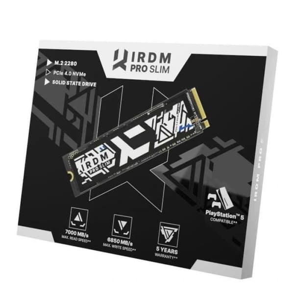 GoodRam IRDM PRO SLIM SSD TLC 3D NAND 1 TB SSD-hårddisk - BRA RAM - Serial ATA-600 - 2,5" - 550 MB/s - 1 TB