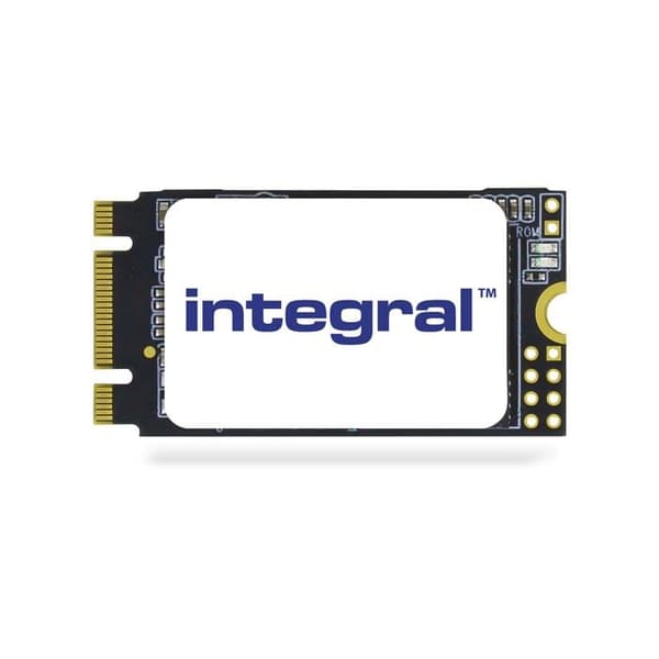 Inbyggd 128 GB M.2 SATA III 2242 intern SSD, upp till 480 Mp-s läsning 400 MB-s skrivning