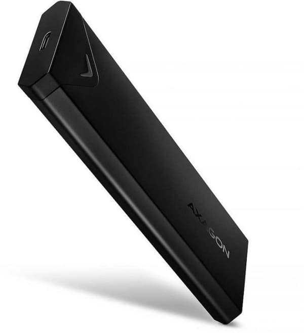 Axagon Extern SSD-hårddisk Metallisk USB-C-kabinett 10 Gbit/s för M.2 NVMe SSD-diskar