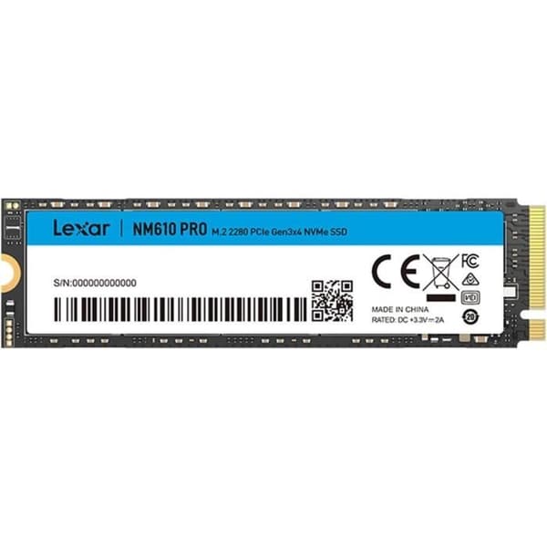 SSD Intern - LEXAR - NM610PRO - 1To - PCIe Gen3x4 NVMe 1.4 - 3300 Mo/s Läsning