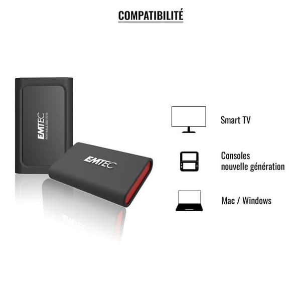 256GB EMTEC USB 3.1 X210 SSD Bärbar hårddisk