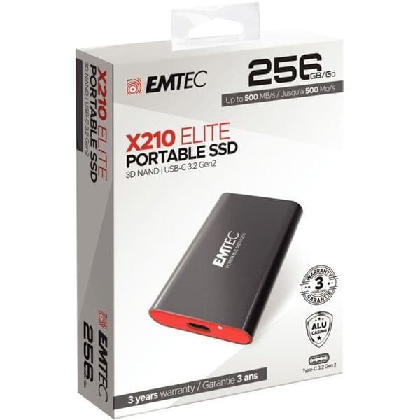 256GB EMTEC USB 3.1 X210 SSD Bärbar hårddisk