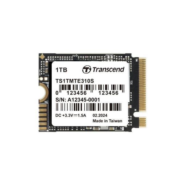 SSD M.2 NVMe - TRANSCEND - TS1TMTE310S - 1 To - PCIe Gen4×4 - Läsning 5000 Mo/s