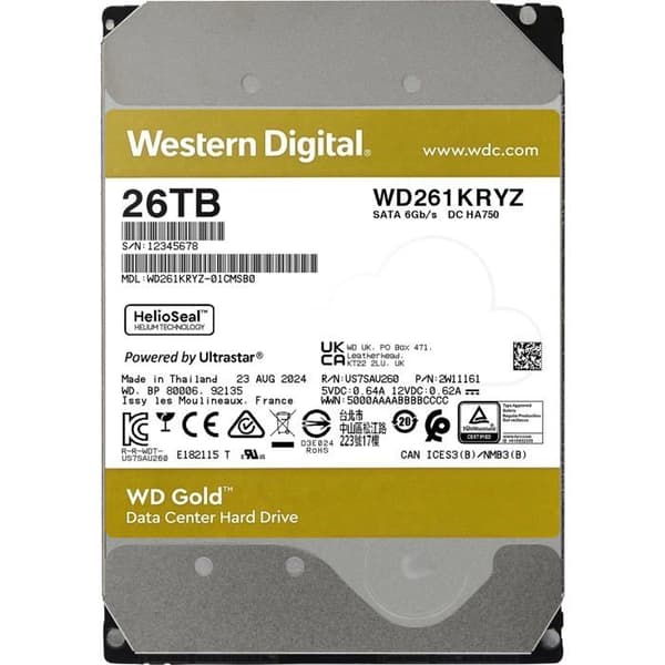 WD Gold WD261KRYZ - hårddisk för