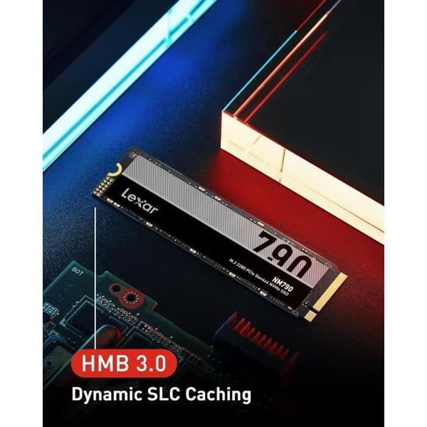 SSD - LEXAR - NM790 - 2To - M.2 2280 PCIe Gen4x4 NVMe - 7400 Mo/s läsning, 6500 Mo/s skrivning