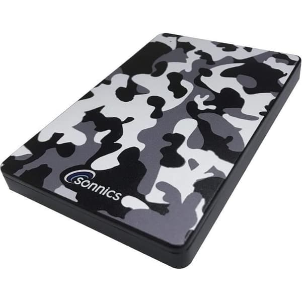 Sonnics 1 till Camouflage Grå Extern Hårddisk USB 3.0