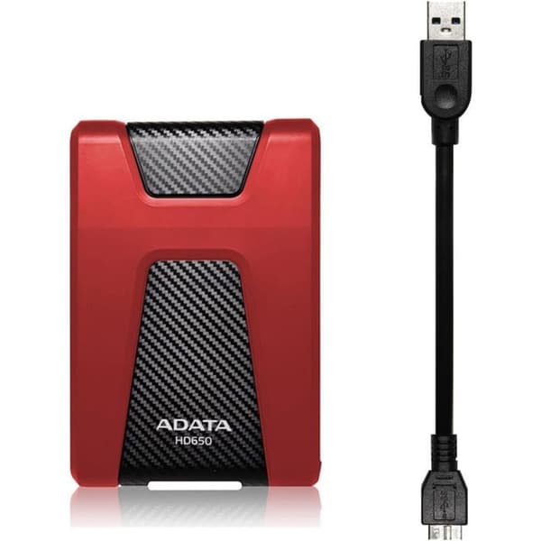 ADATA AHD650-1TU3-CBK 2,5" 1000 GB USB 3.0 extern hårddisk - röd