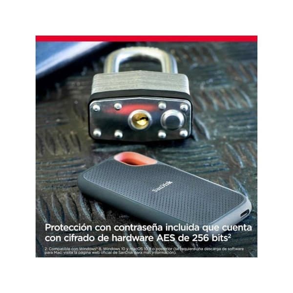 SSD Extern - SANDISK - Extreme PRO - 4To - USB4 - 3800 Mo/s läsning
