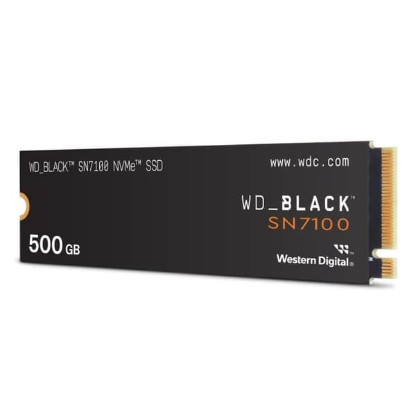 WESTERN DIGITAL - WDS500G4X0E - Intern SSD - Svart - SN7100 - NVMe - 500 Go - upp till 6 800 Mo/s i läsning