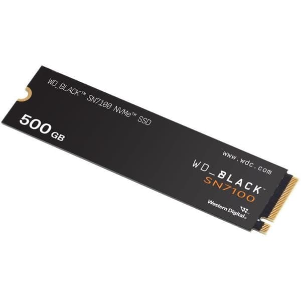 WESTERN DIGITAL - WDS500G4X0E - Intern SSD - Svart - SN7100 - NVMe - 500 Go - upp till 6 800 Mo/s i läsning