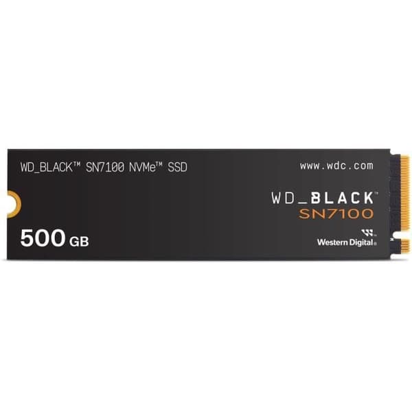 WESTERN DIGITAL - WDS500G4X0E - Intern SSD - Svart - SN7100 - NVMe - 500 Go - upp till 6 800 Mo/s i läsning
