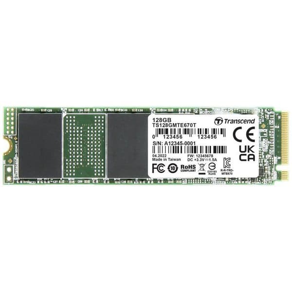 Transcend MTE670T 128 GB intern SSD NVMe/PCIe M.2 PCIe NVMe 3.0 x4 Industrial TS128GMTE670T